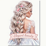 Kleurboek Vrouwen Elegante Schoonheid - Vrouwelijke Portretten - Kleurboek Volwassen & Tieners - Schoonheid - Stijvol - Bohemian - Bruid Kleurplaten - Romantisch - 29x20cm - 22 Illustraties