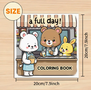 Cozy Cafe Kleurboek - Gezellige Kleurplaten -  Kleurboek Volwassenen en Tieners - Knus Ontspannings Kleurboek - Simpele Lieve Kleurplaten - Lieve Dierenvriendjes - 20x20cm - 24 Kleurplaten