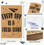 Mini Notitieboekjes Met Quote - Kraft Bruine Notitieboekjes - Inspirerende Quotes - Zaknotitieboekjes - Kraft Met Zwarte Letters - 12,5cmx8cm - 12 Stuks