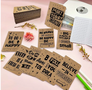 Mini Notitieboekjes Met Quote - Kraft Bruine Notitieboekjes - Inspirerende Quotes - Zaknotitieboekjes - Kraft Met Zwarte Letters - 12,5cmx8cm - 12 Stuks