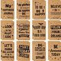 Mini Notitieboekjes Met Quote - Kraft Bruine Notitieboekjes - Inspirerende Quotes - Zaknotitieboekjes - Kraft Met Zwarte Letters - 12,5cmx8cm - 12 Stuks