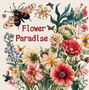 Kleurboek Bloemen Paradijs - Kleurboek Bloemen Patronen - Kleurboek Volwassenen En Tieners - Bloem Illustraties - Sierlijke Bladeren & Prachtige Vlinders - Flower Colorbook - 20x20cm - 20 Kleurplaten