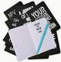 Mini Notitieboekjes Met Quote - Zwarte Notitieboekjes - Inspirerende Quotes - Zaknotitieboekjes - Zwart Met Witte Letters - 12,5cmx8cm - 10 Stuks