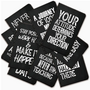 Mini Notitieboekjes Met Quote - Zwarte Notitieboekjes - Inspirerende Quotes - Zaknotitieboekjes - Zwart Met Witte Letters - 12,5cmx8cm - 10 Stuks