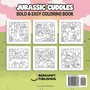 Jurassic Cuddles Kleurboek - Dinosaurus Kleurboek - Schattige Dinos Kleuren - Cozy Coloring Book -Ê 50 Eenvoudige Schattige Dino Kleurplaten -Ê21,59 x 21,59 cm - Incl. 1 Alcoholmarker