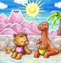 Jurassic Cuddles Kleurboek - Dinosaurus Kleurboek - Schattige Dinos Kleuren - Cozy Coloring Book -Ê 50 Eenvoudige Schattige Dino Kleurplaten -Ê21,59 x 21,59 cm - Incl. 1 Alcoholmarker