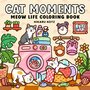 Cat Moments Kleurboek - Katten Kleurboek - Schattige Katten Illustraties - Relax Kleurboek - Kattenliefhebber - Kleurboek Volwassenen En Tieners - 40 Unieke Speelse Katten Tekeningen - 21,5 x 21,5 cm - Incl. 1 Alcoholmarker
