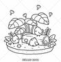 Garden Corners Kleurboek - Tuin Kleurboek - Kleurboek Volwassenen En Tieners - Tuinhoekjes Kleuren - Natuur Illustraties - 40 Tuinplaatjes - Knusse Kleurplaten - 21,5 x 21,5 cm - Incl. 1 Alcoholmarker