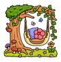 Garden Corners Kleurboek - Tuin Kleurboek - Kleurboek Volwassenen En Tieners - Tuinhoekjes Kleuren - Natuur Illustraties - 40 Tuinplaatjes - Knusse Kleurplaten - 21,5 x 21,5 cm - Incl. 1 Alcoholmarker