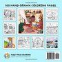 100 Cozy Days Kleurboek - Hygge Kleurboek - Cozy Schattige Dieren Kleuren -ÊRelax Kleurboek Volwassenen En Tieners - Kleurboek TienersÊ-Ê21,5 x 28 cm - 100ÊKnusse Illustraties - Incl. 1 Alcoholmarker