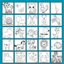 Kleurboek Dieren - Simpele Dieren Kleurboek - Kleurboek Kinderen Dieren - Kleurboek Peuters Kleuters Jonge Kinderen - Eenvoudige Grote Kleurplaten - Coloring Book Animals - 21x21cm - 24 Tekeningen