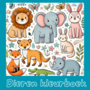 Kleurboek Dieren - Simpele Dieren Kleurboek - Kleurboek Kinderen Dieren - Kleurboek Peuters Kleuters Jonge Kinderen - Eenvoudige Grote Kleurplaten - Coloring Book Animals - 21x21cm - 24 Tekeningen