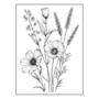 Bloemen Kleurboek - Bloemen Kleurplaten - Volwassenen En Kinderen Bloemboeketten - Kleurboek Natuur Wilde Bloemen - 21,59 x 21,59 cm - 40 Kleurplaten