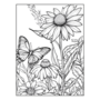 Bloemen Kleurboek - Bloemen Kleurplaten - Volwassenen En Kinderen Bloemboeketten - Kleurboek Natuur Wilde Bloemen - 21,59 x 21,59 cm - 40 Kleurplaten