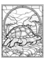 Kleurboek Glas In Lood Natuur - Glas In Lood Kleurplaten Landschappen - Stained Glass - Kleurboek Landschap En Natuur Volwassenen En Tieners - A4 - 40 Kleurplaten In Mozaek Stijl