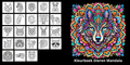 Dieren Mandala Kleurboek - Kleurboek dieren - Volwassenen En Tieners - Dieren Mandala's - Mandala Animals - 21x21cm - 40 Kleurplaten - Incl. Alcoholmarker