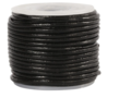 Leerkoord - Zwart Leren Koord - Hobbykoord Van Leer - Leather Cord - Draad Voor Sieraden Maken - Macramé Koord - Zwart - Dikte 1mm - Lengte 10m - 1 Rol