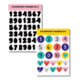 Studio Ins & Outs - Mini Collectie Numbers'25 - Scrapbook Set Cijfers Thema - Stickervellen & Washi Tape - Vrolijke Kleuren