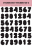 Studio Ins & Outs - Mini Collectie Numbers'25 - Scrapbook Set Cijfers Thema - Stickervellen & Washi Tape - Vrolijke Kleuren