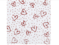 Hobbyvilt, Wit Met Hartjes, A4, 210x297 mm, dikte 1 mm, 10 vel